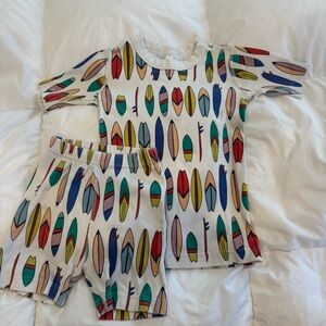 Surfboard Print Kids Pajama Set